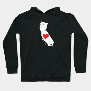 <3 California State Map Gift T Shirt for Men Women and Kids Hoodie